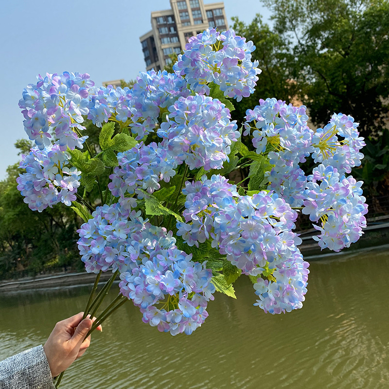 Wedding Decor Supply Store - 3pcs 4Head Hydrangea Wedding Floral Arrangement