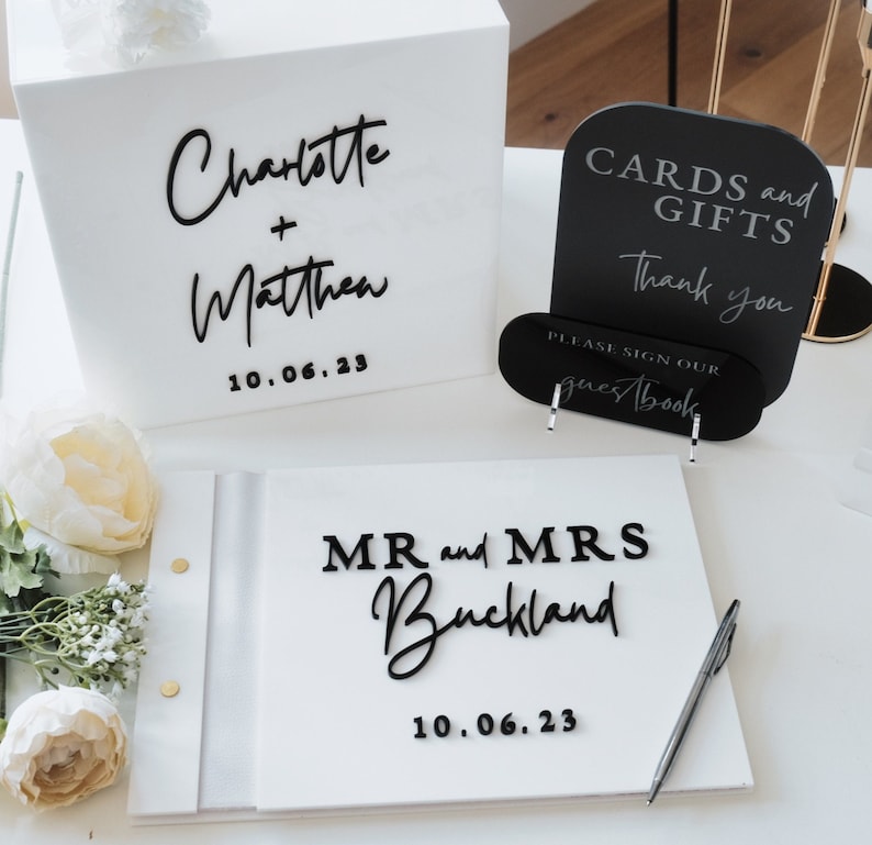 White Card Box for Wedding 3D  - Personalized Guest Book review and price