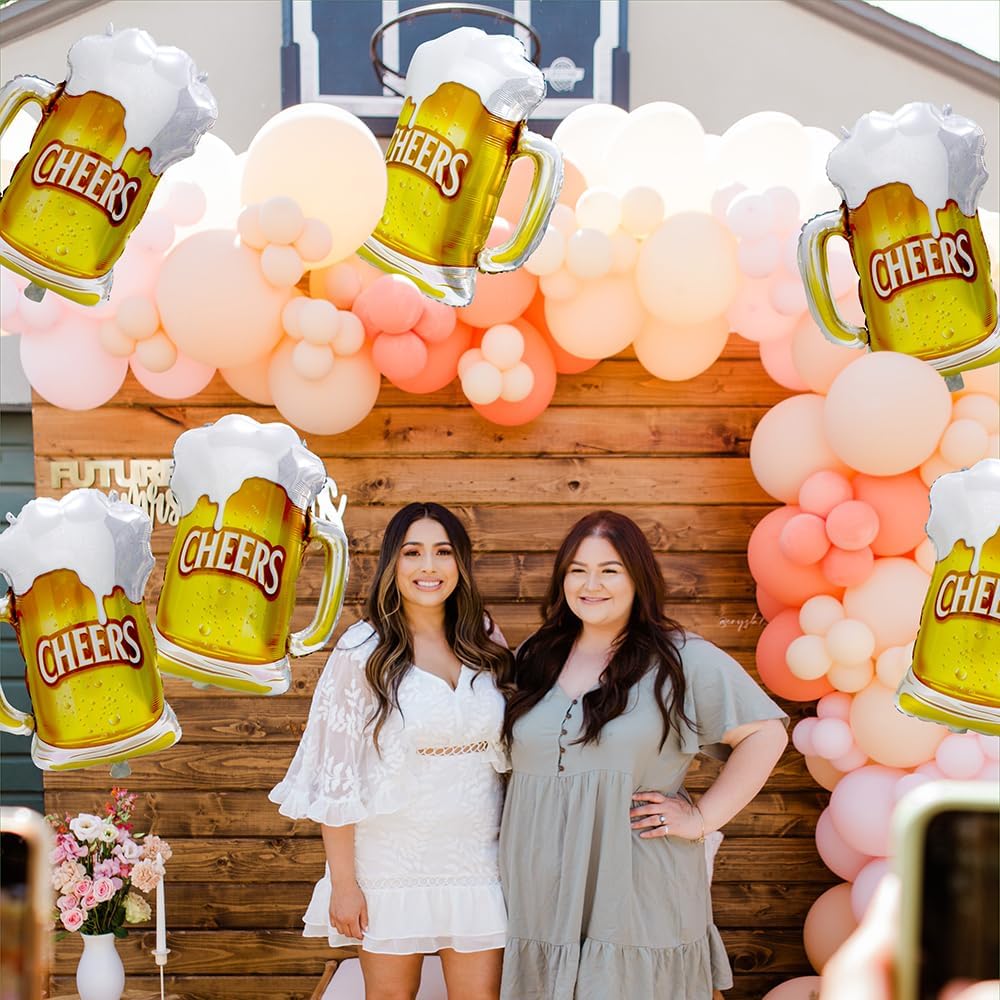 6pcs Cheers Beer Mug Balloons  - Wedding Alcohol Supply review and price