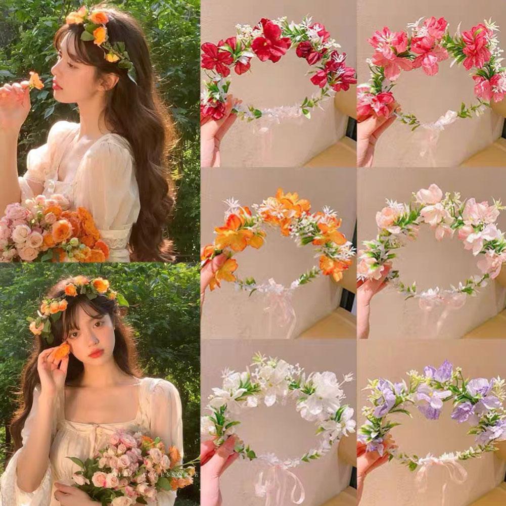 Flower Wreath Headband Girls B - Wedding Arch Flower review and price