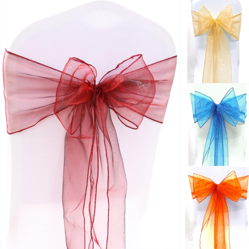 10/50/100PCS Wedding Chair Dec - Chair Sash Organza review and price