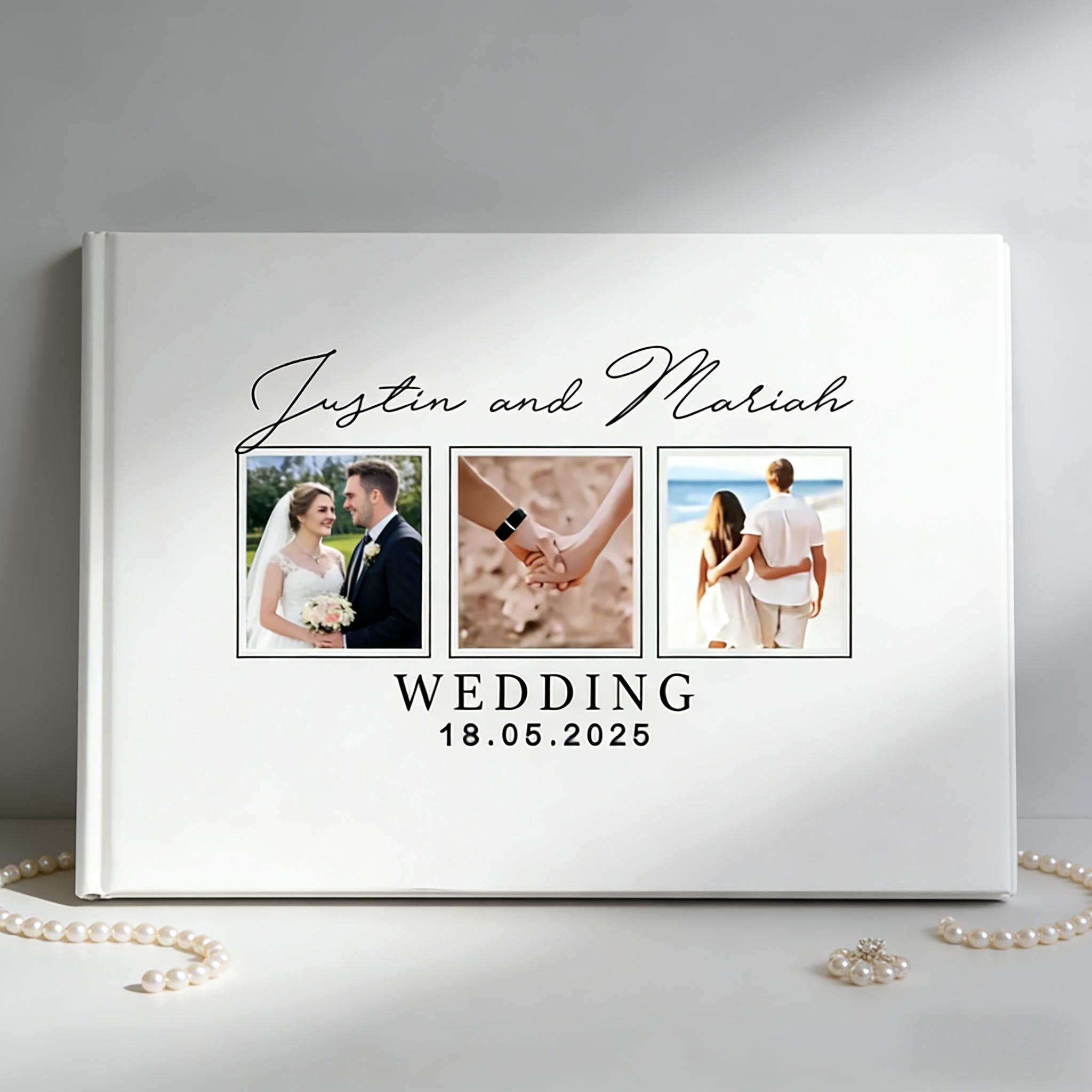 A Custom Wedding Guest Book -  - Personalized Guest Book review and price