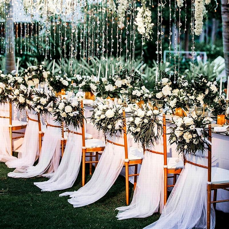 5/10M Sheer Crystal Wedding Tu - Chair Sash Organza review and price