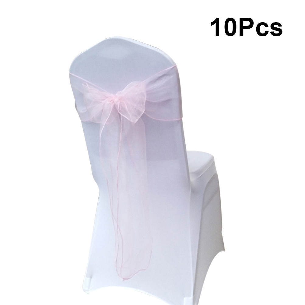 10pcs Organza Sashes Pink No-T - Chair Sash Organza review and price