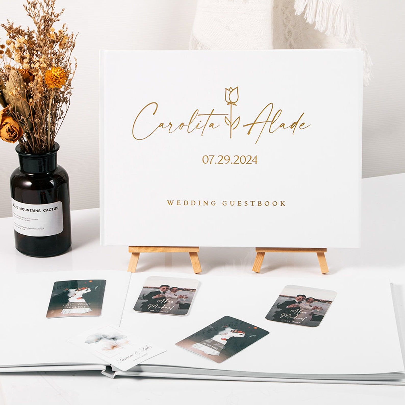 Custom Wedding Guestbook Perso - Personalized Guest Book review and price