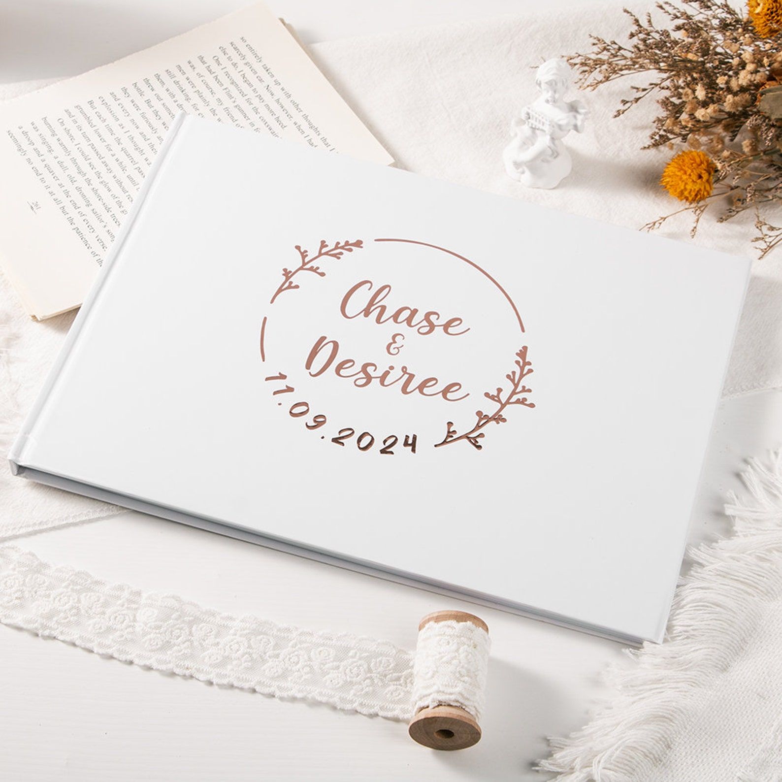 Custom Wedding Guestbook Perso - Personalized Guest Book review and price
